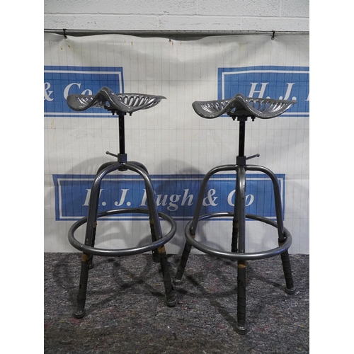 703 - Pair of heavy duty tractor seat stools