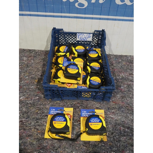 707 - Tape measures 7.5m/25ft - 12
