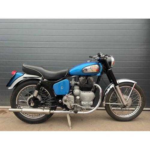 847 - Royal Enfield Super Meteor motorcycle. 1955. 700cc. 
Frame No. T73205
Engine No. 7T3205
Engine turns... 