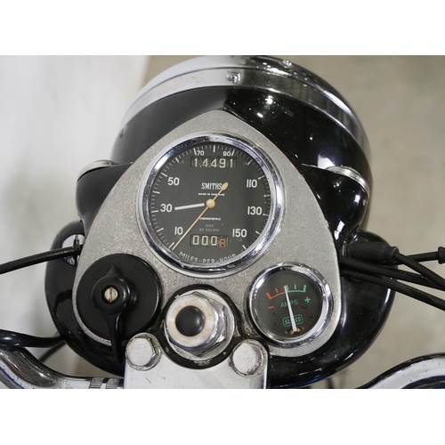 847 - Royal Enfield Super Meteor motorcycle. 1955. 700cc. 
Frame No. T73205
Engine No. 7T3205
Engine turns... 