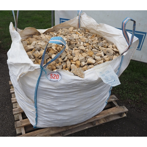 520 - Tote bag of Cotswold stone chippings