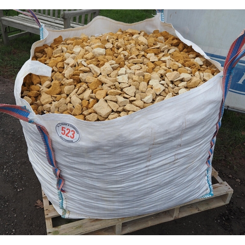 523 - Tote bag of Cotswold stone chippings