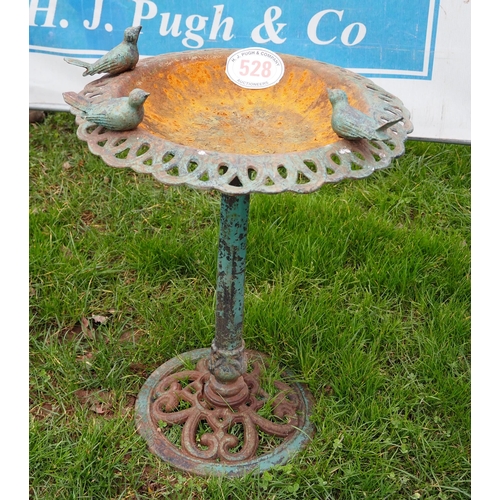 528 - Cast iron bird bath