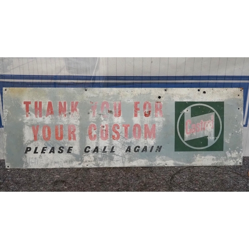 454 - Aluminium sign - Castrol Thank You For Your Custom 16