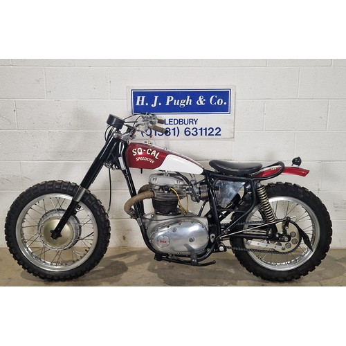 844 - BSA A65 So-Cal Speedster flat track motorcycle. 1972. 650cc.
Frame No. A657-16361
Engine No. A65LA31... 