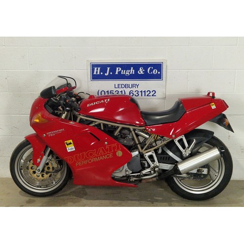 845 - Ducati 750 SuperSport motorcycle. 1998. 750cc. 
Runs and rides. Comes with the original owners manua... 