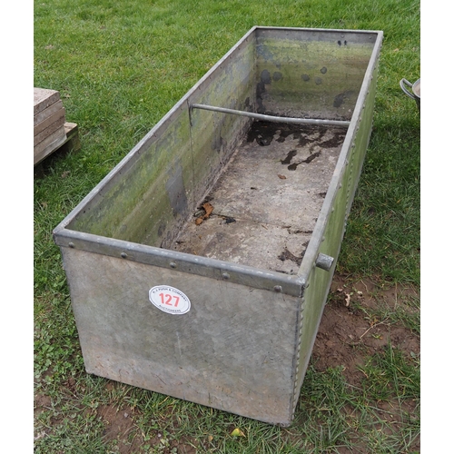 127 - Galvanised riveted water tank 6ft