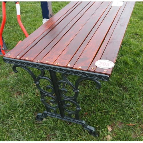 203 - Cast iron garden table