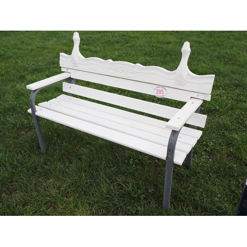 205 - Ornate garden bench