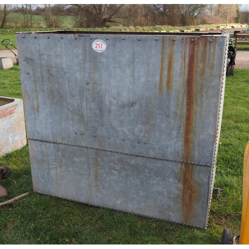 217 - Galvanised riveted water tank 5 x 2ft