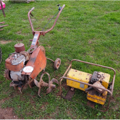 338 - Generator and Wolseley rotavator A/F