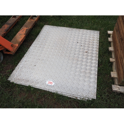 395 - Quantity of chequer plate sheets