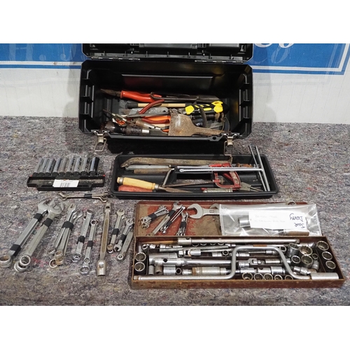 587 - Assorted hand tools, sockets, spanners etc to include Britool and Stahlwille