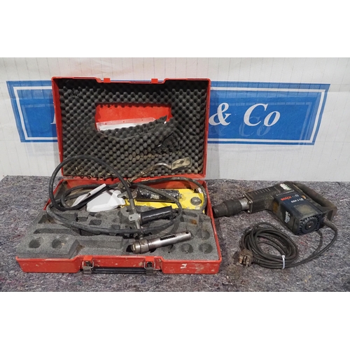 598 - Rehau hydraulic pump and Bosch GSH 5CE rotary hammer drill, 240v