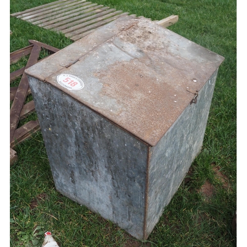 518 - Galvanised feed bin