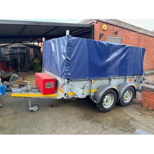 1401 - **Start of Ring 2 10am**
Ifor Williams GD85 trailer with cover. C/w Tie down points, tool box and re... 