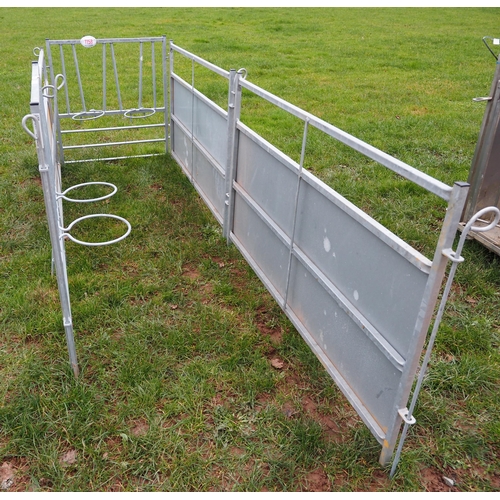 1158 - Galvanised sheeted hurdles 5ft - 3 + adopter panels 3ft - 2