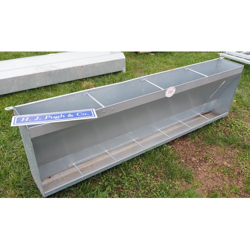 1195 - Galvanised pig feeder 7ft