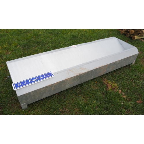 1196 - Galvanised pig feeder 7ft