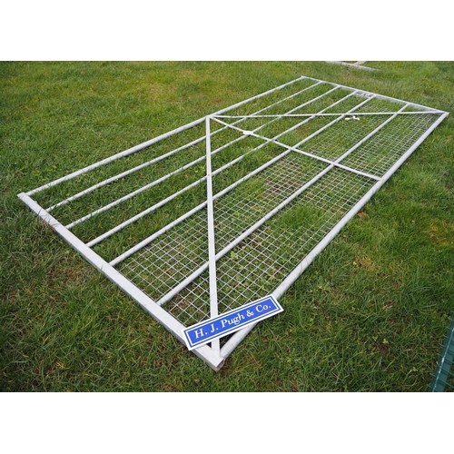 1207 - Galvanised mesh gate 12x6ft