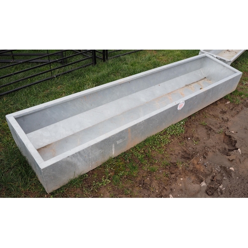 1237 - Galvanised water trough 9ft