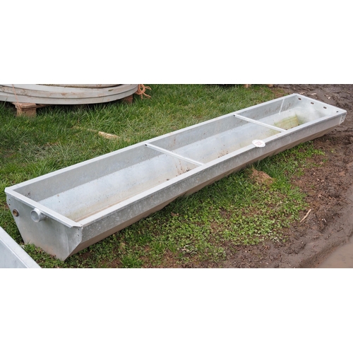 1238 - Galvanised water trough 10ft