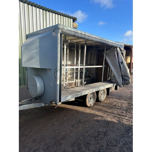1694 - Twin axle covered trailer 10ft