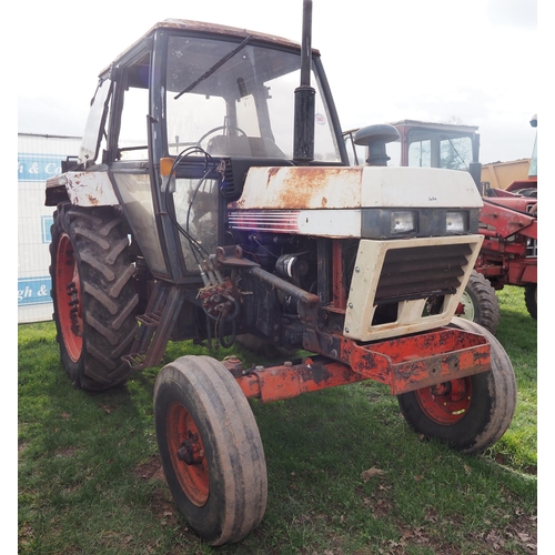 1447 - Case 1394 tractor fitted with pick up hitch and loader brackets. Runs and drives. Showing 4351 hours... 