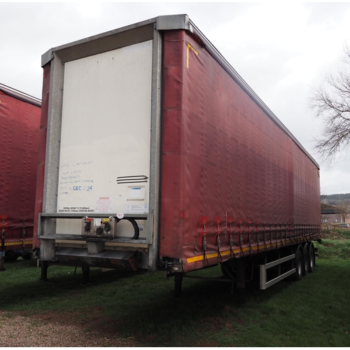 1471 - Cartwright CST39A curtain side trailer 44ft. 2012. Gross weight 39 ton. Drum brake, new brake chambe... 