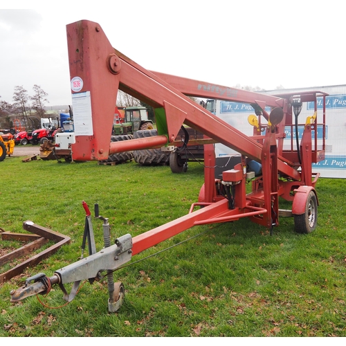 1536 - Nifty 120T towable cherry picker. Key in office