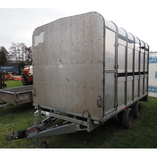 1543 - Ifor Williams DP12 OG-12 livestock trailer. Key in office