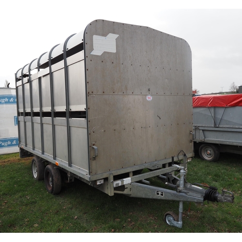 1543 - Ifor Williams DP12 OG-12 livestock trailer. Key in office