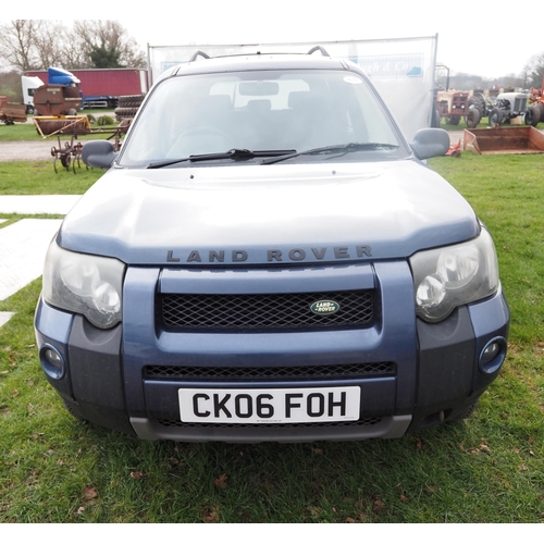 1550 - Land Rover Freelander TD4. Runs and drives. Manual. 88,668 Miles. MOT until 14/9/24. Reg. CK06 FOH. ... 