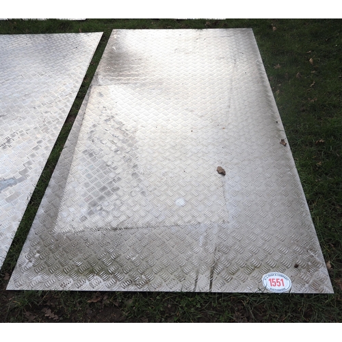 1551 - Aluminium chequer plate sheet 8 x 4ft