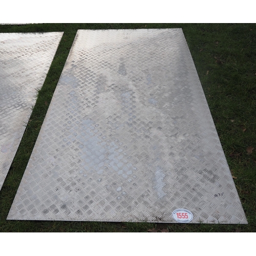 1555 - Aluminium chequer plate sheet 8 x 4ft