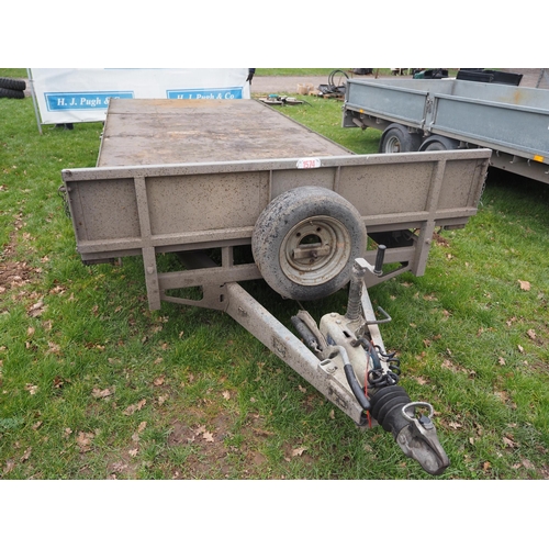 1574 - Ifor Williams LM126G flatbed trailer. Key in office