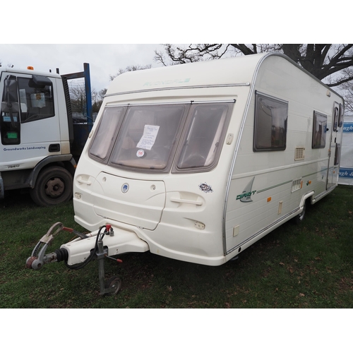 1595 - Avondale Dart 18ft 6 berth caravan, 2003. C/w awning. Vendor will provide keys to buyer