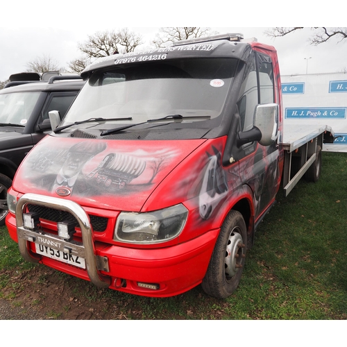 1599 - Ford Transit Recovery van. Reg. DY53 BKZ. V5, key and other paperwork in office