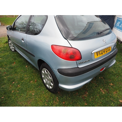 1636 - Peugeot 206. Showing 72,244 miles. MOT until 6/9/24. Reg. VK04 EXZ. V5 and key in office