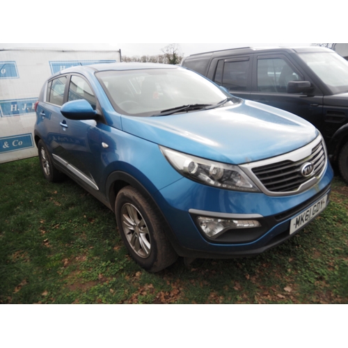 1638 - Kia Sportage 1.7 TDCI, 2011. Manual. 143,600 Miles. New brakes. MOT until 20/06/24. Reg. MK61 GDY. V... 