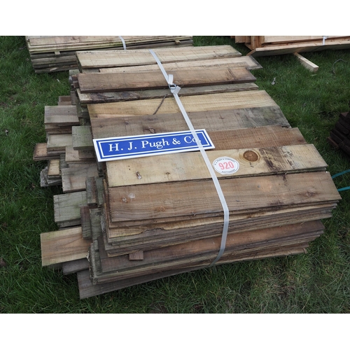 920 - Featheredge boards 0.9m x125x10 - approx. 100