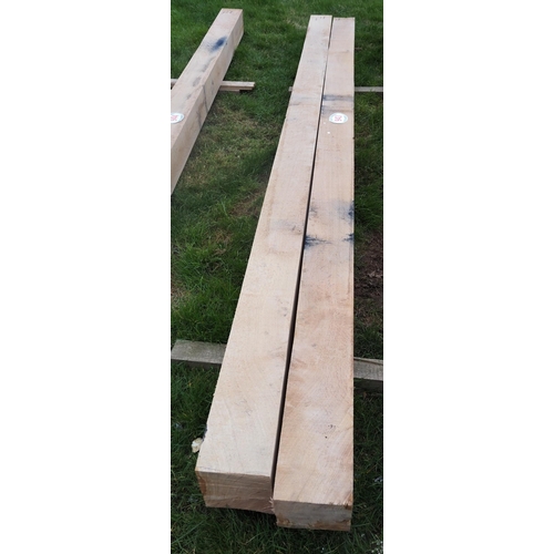 943 - Oak beams 3.4m x150x150 - 2