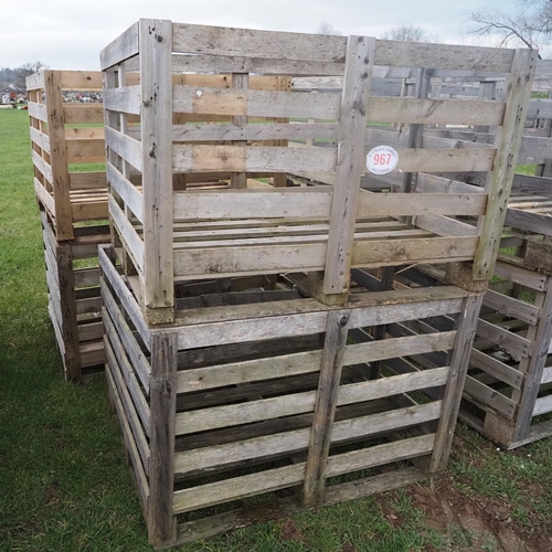 967 - Wooden boxes 1.2 x 1m - 4