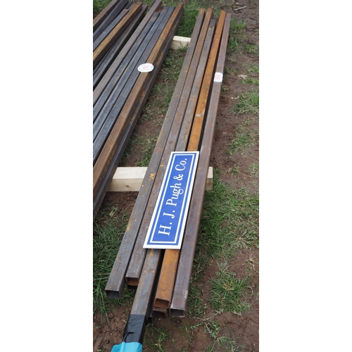 994 - Steel box section 2.4m x40x40 (3mm thick) - 10