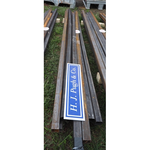 996 - Steel box section 2.4m x40x40 (3mm thick) - 10