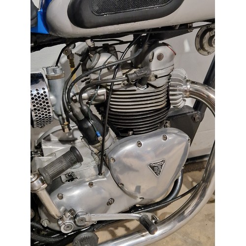 910A - Triumph Tiger 100 motorcycle. 1958. 500cc
Frame No. T100A H13674
Engine No. H13674
Runs and rides. W... 