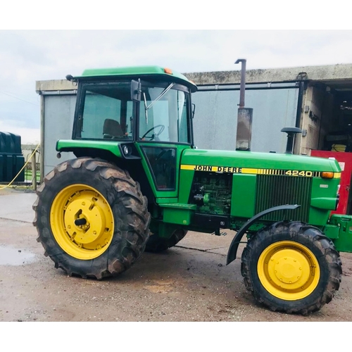 1168 - John Deere 4240 HFWD tractor. 1978. Runs and drives. Reg. FNC 168T. V5 in office