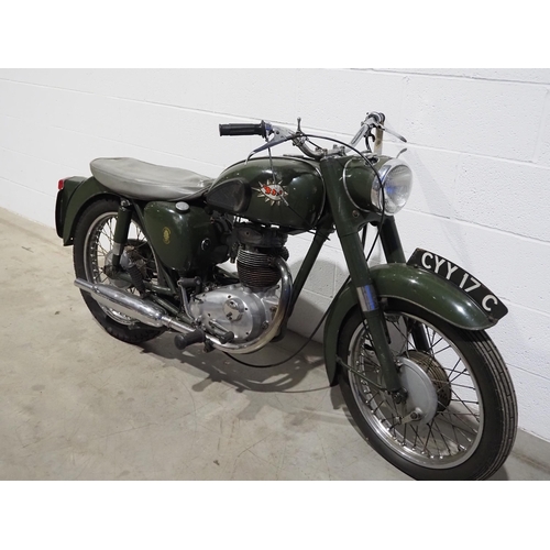 901B - BSA B40 motorcycle. 1965. 396cc. 
Frame No. 8699
Engine No. F733
Engine turns over with compression.... 