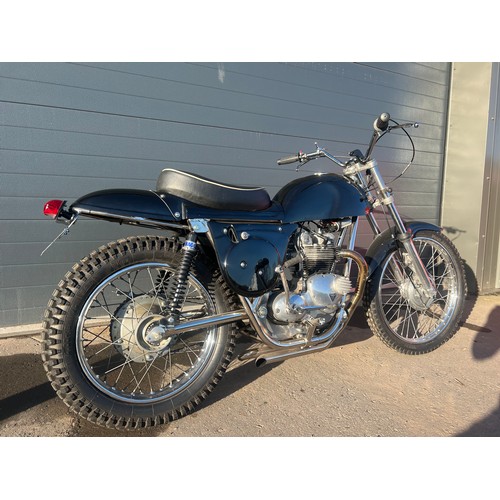 872A - Metisse 500 motorcycle. 1973. 
Triumph TR5C 500cc engine and Wasp frame. 
Matching engine and frame ... 
