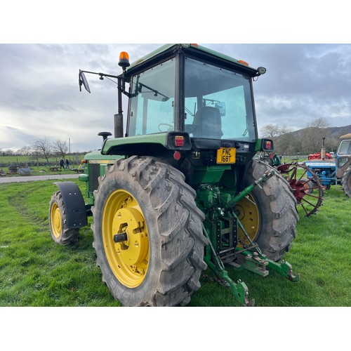 1168 - John Deere 4240 HFWD tractor. 1978. Runs and drives. Reg. FNC 168T. V5 in office